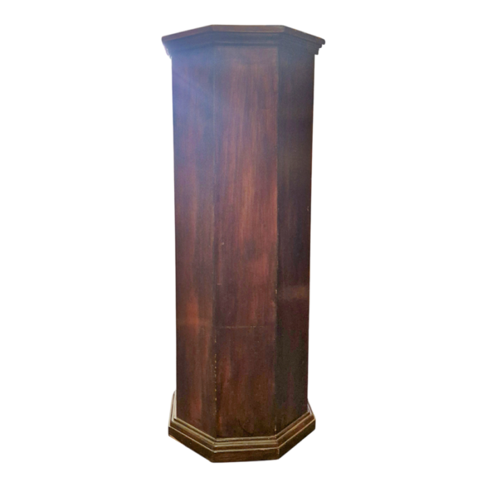 octagonal column in walnut 1920s 1183