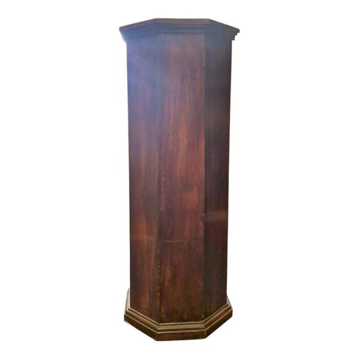 octagonal column in walnut 1920s 6099