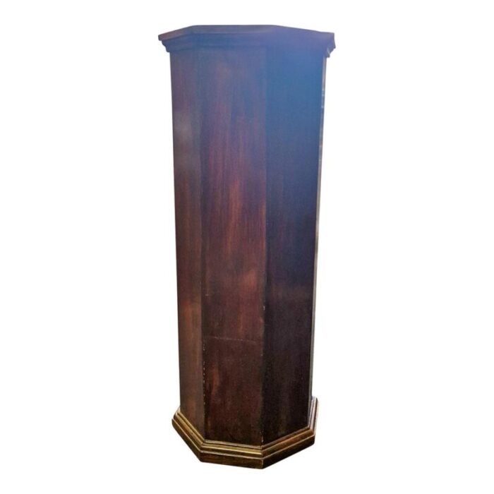 octagonal column in walnut 1920s 6667