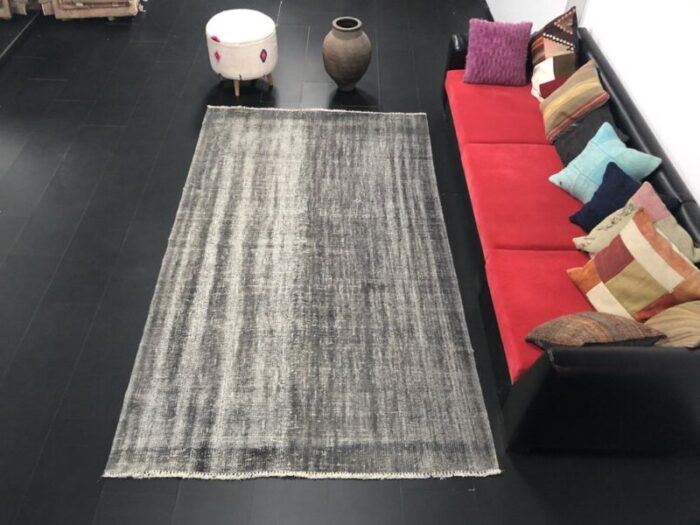 ombre grey overdyed rug 1