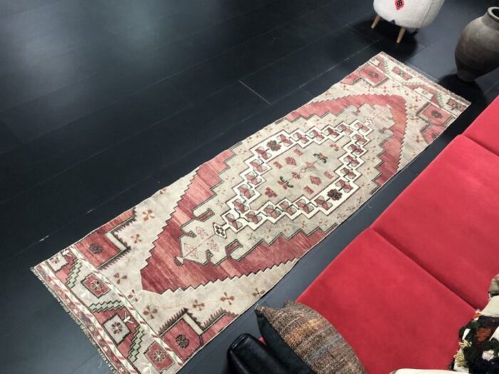 oushak hand knotted wool runner rug 4