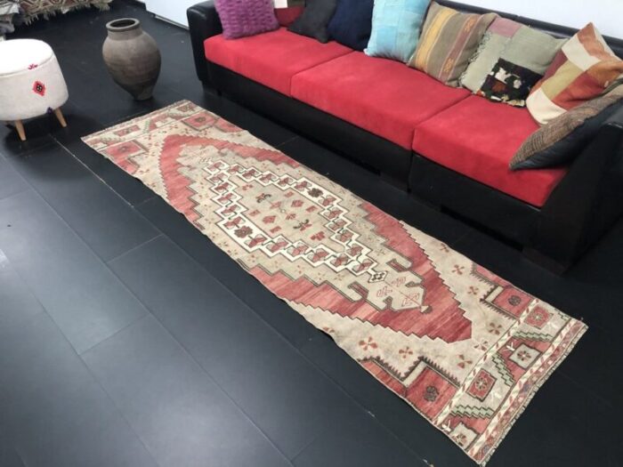 oushak hand knotted wool runner rug 6