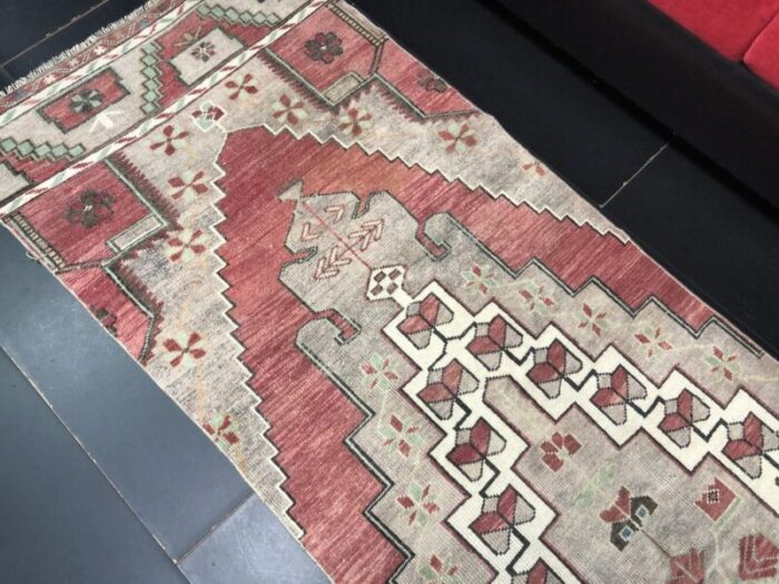 oushak hand knotted wool runner rug 7