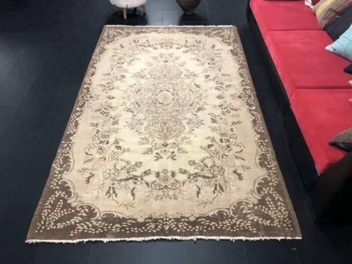 overdyed hand knotted rug 2