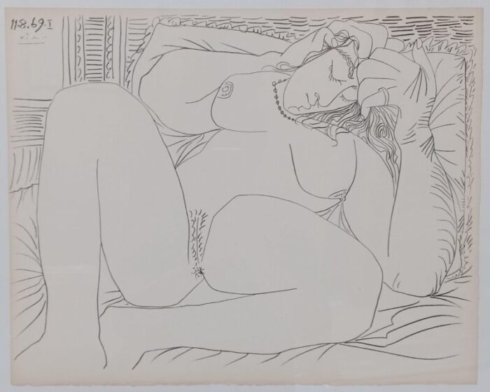 pablo picasso nude woman 1969 lithograph 0523