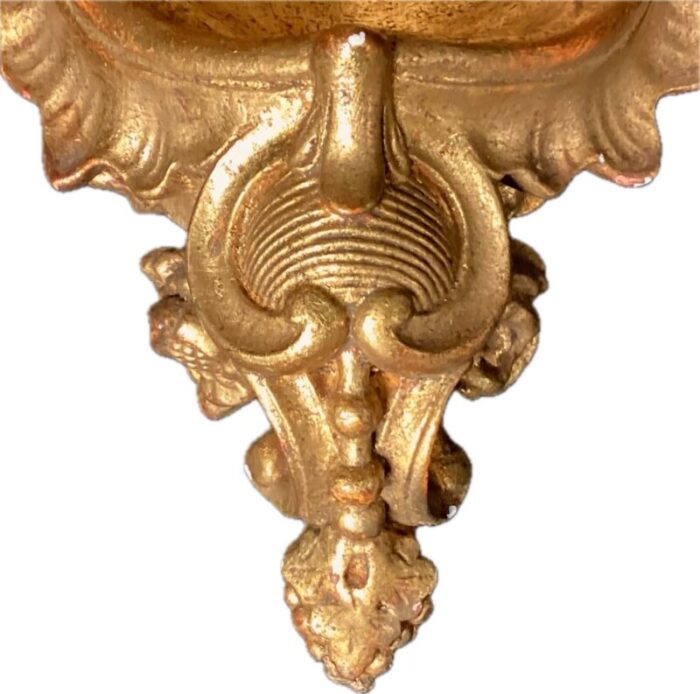 pair of italian gold gilt wall brackets 8581