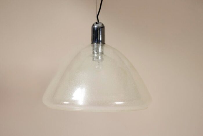 pendant lamp in bullicante murano glass 1970s 2411