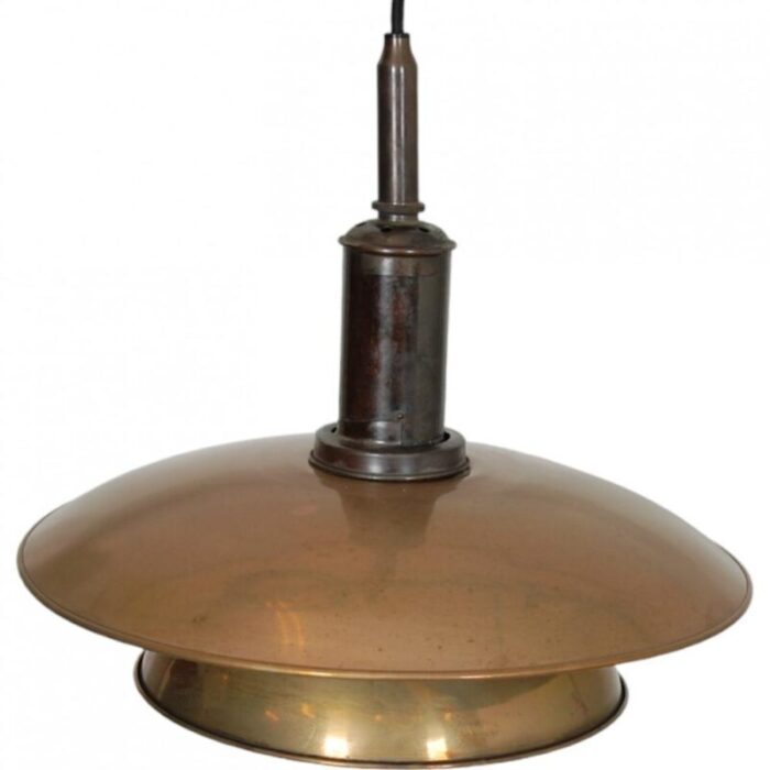 ph 44 pendant lamp in copper by poul henningsen for louis poulsen 1940s 6270