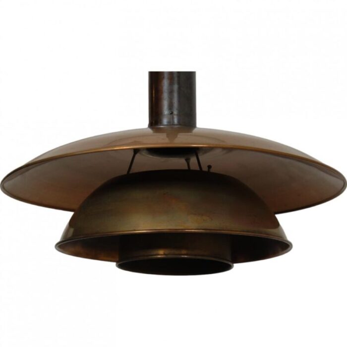 ph 44 pendant lamp in copper by poul henningsen for louis poulsen 1940s 6489