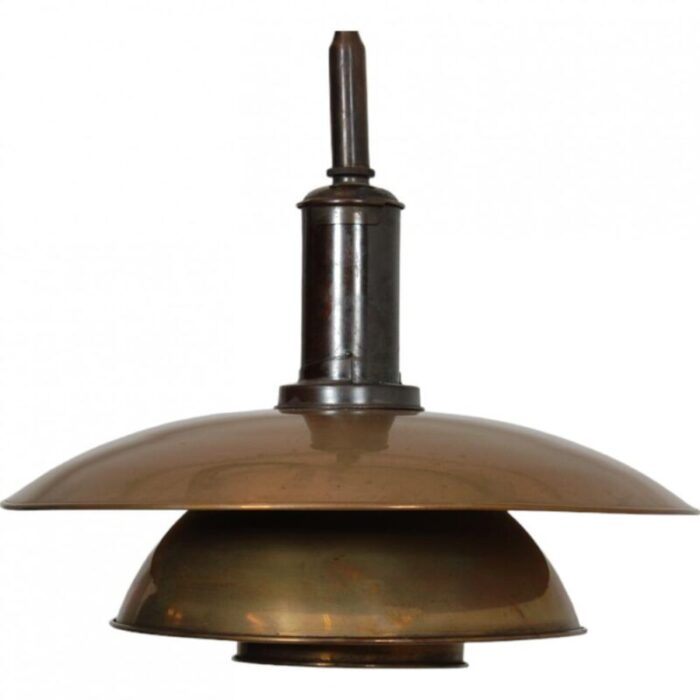 ph 44 pendant lamp in copper by poul henningsen for louis poulsen 1940s 7605