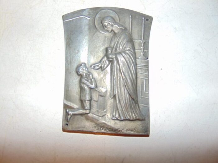 pre war wall hanging of jesus with a child 1