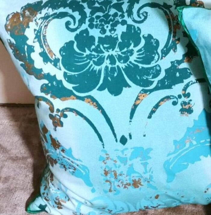 printed cotton pillows with feather interior set of 2 11