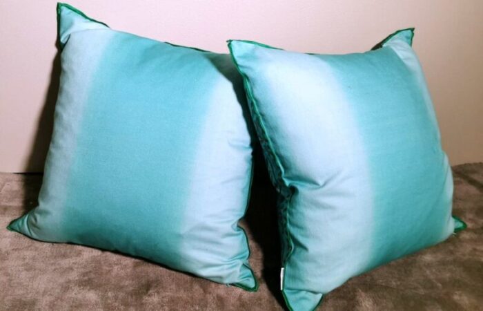 printed cotton pillows with feather interior set of 2 15