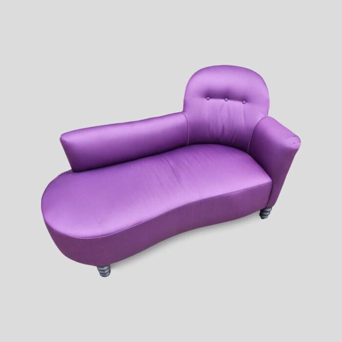 purple satin chaise lounge 1930s 3458