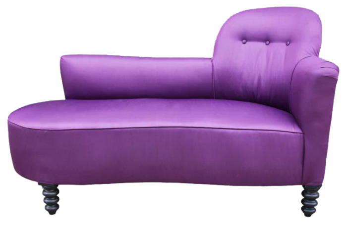 purple satin chaise lounge 1930s 7789