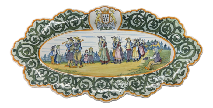 quimper earthenware dish 6610