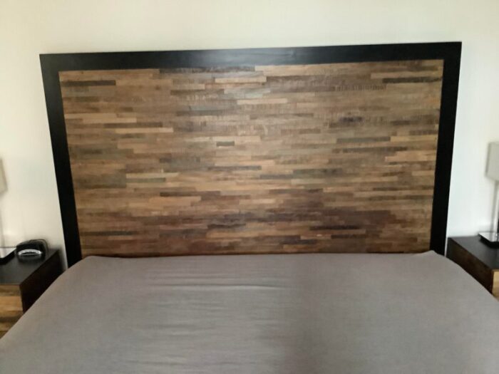 reclaimed brazilian peroba wood king bed frame and headboard 6447