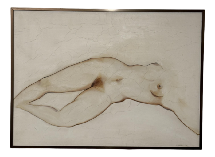 reclining nude 1976 oil on panel 0195