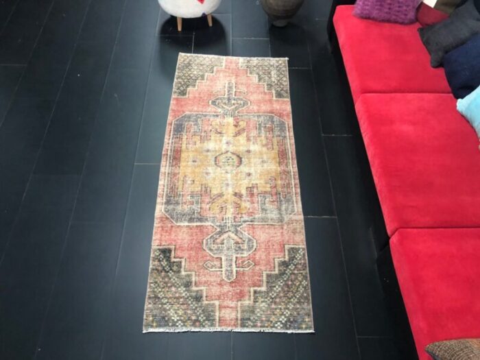 red faded oushak rug 3