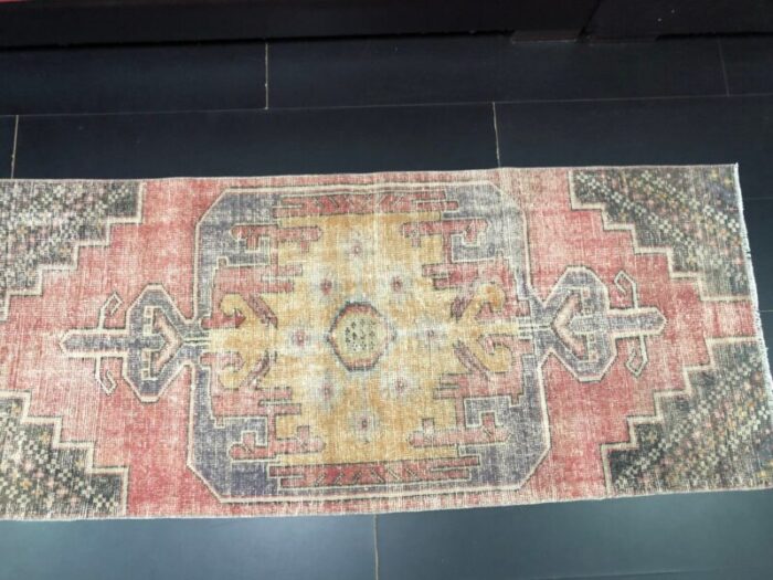 red faded oushak rug 6