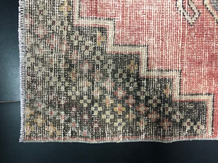 red faded oushak rug 8