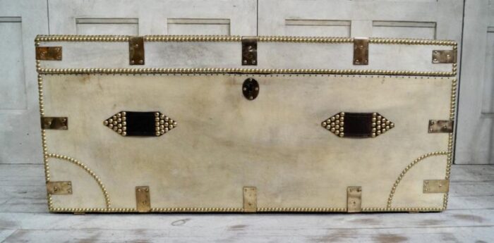 regency vellum travel trunk 1820 1776