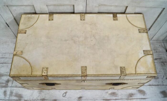 regency vellum travel trunk 1820 3380