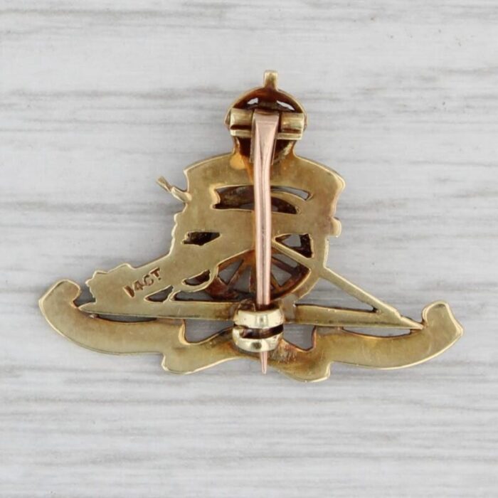 royal regiment canadian artillery pin 14k gold ubique quo fas et gloria ducunt 8700