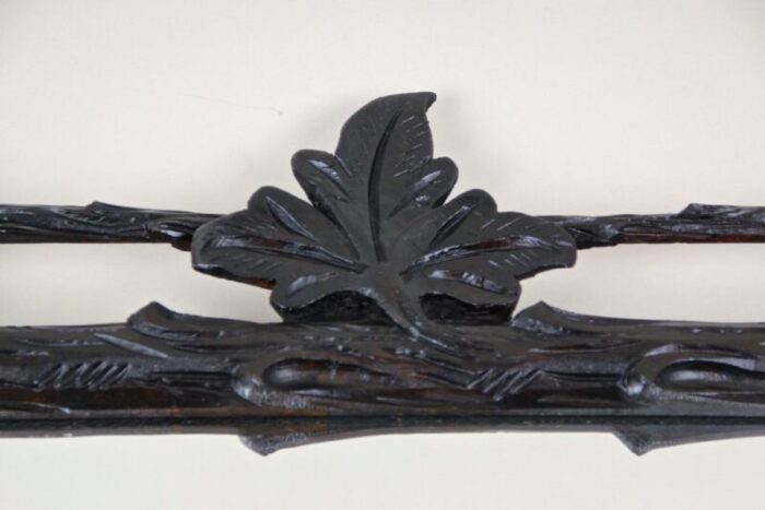 rustic hand carved black forest wall mirror austria 1880s 14 1