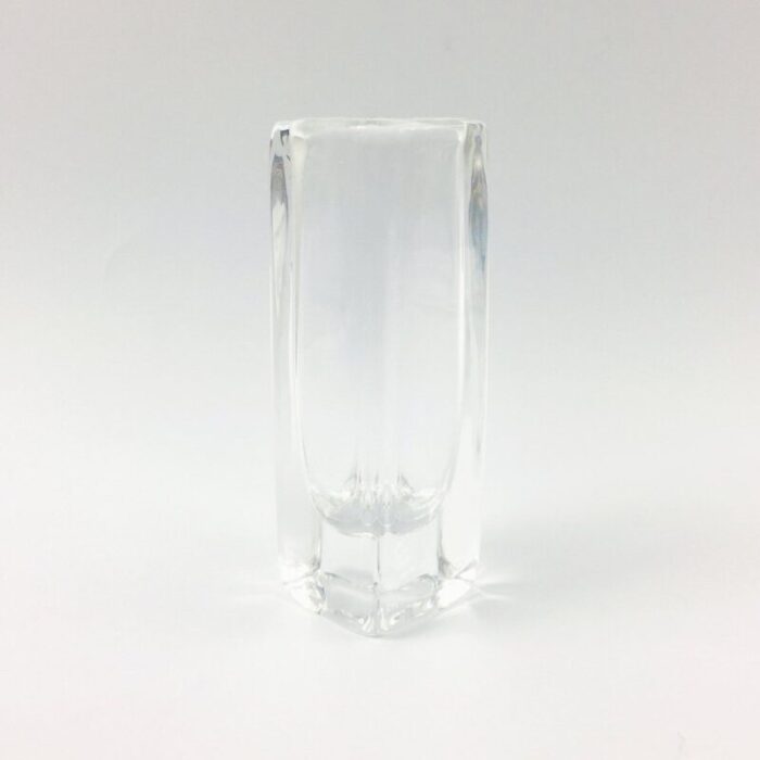 scandinavian clear sommerso glass vase by nils landberg for orrefors 1960s 4