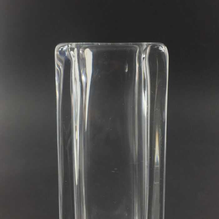 scandinavian clear sommerso glass vase by nils landberg for orrefors 1960s 5