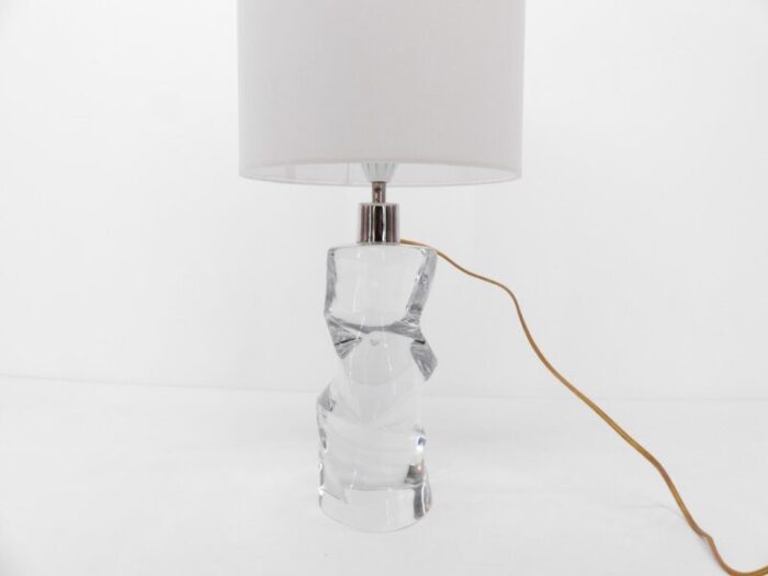 scandinavian glass table lamp by olle alberius for orrefors 1960s 6358