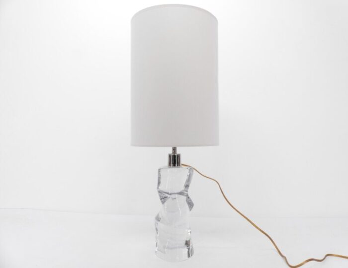 scandinavian glass table lamp by olle alberius for orrefors 1960s 6434