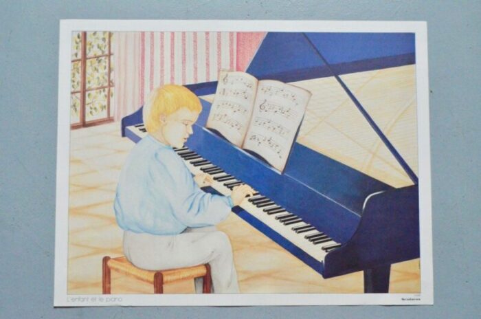 school poster depicting child piano faust 1