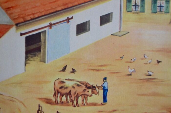 school poster depicting dairy from editions rossignol 3