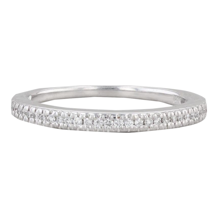 scott kay diamond wedding band 14k white gold size 65 stackable ring 2855