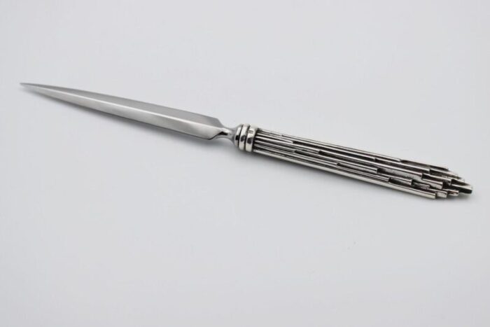 silver bronze letter opener or paper cutter by richard lauret 2 1