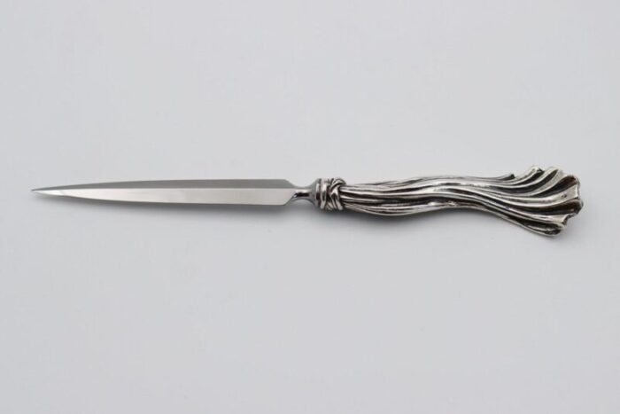 silver bronze letter opener or paper cutter by richard lauret 3