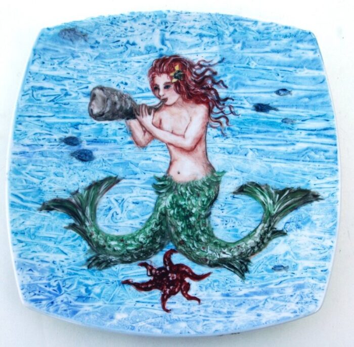 siren dessert plates by lithian ricci set of 2 1