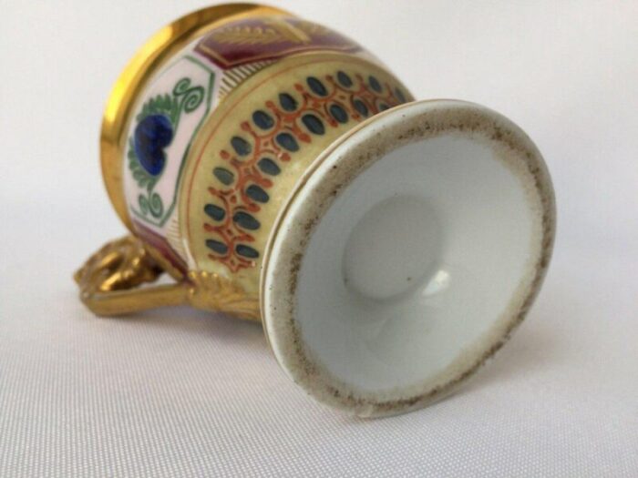 small antique louis philippe cup in porcelain and gold 10