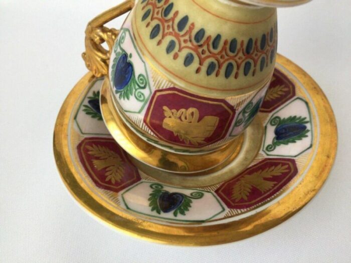 small antique louis philippe cup in porcelain and gold 7