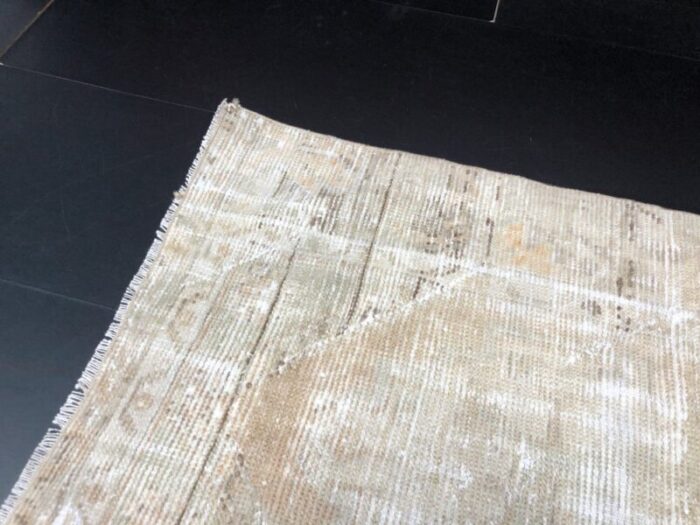 small turkish hand knotted faded area rug 6