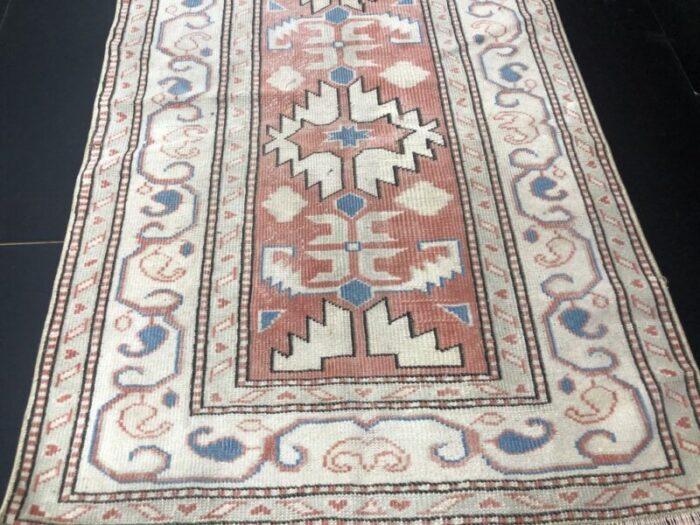 small vintage ethnic design wool area rug 6