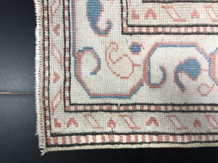 small vintage ethnic design wool area rug 9