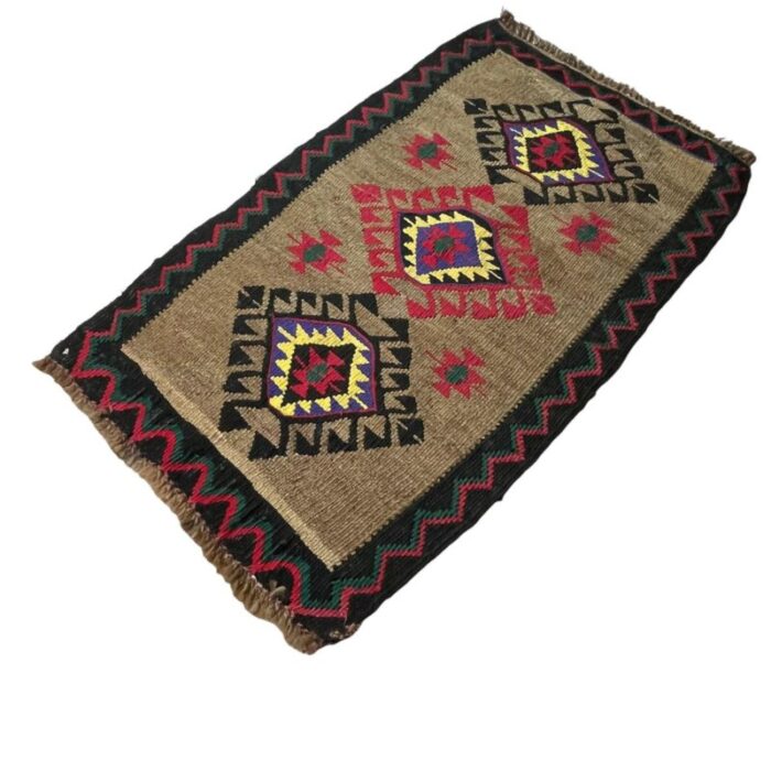 small vintage turkish anatolian kilim rug 2