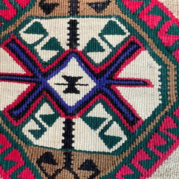 small vintage turkish traditional kilim rug 2