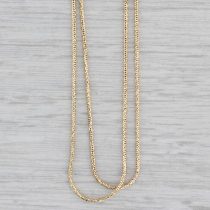 snake chain lariat back necklace 14k yellow gold adjustable length 3365