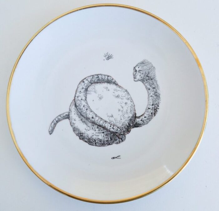 snake plates from lithian ricci set of 2 1