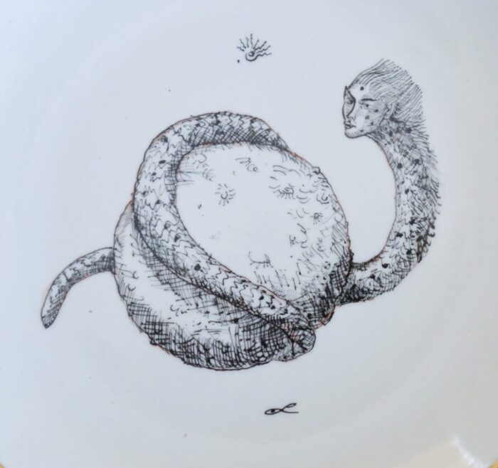 snake plates from lithian ricci set of 2 2