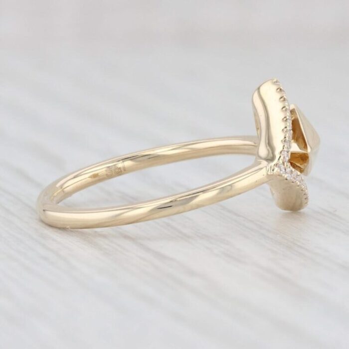 sophia diamond arrow ring 14k yellow gold size 675 3695